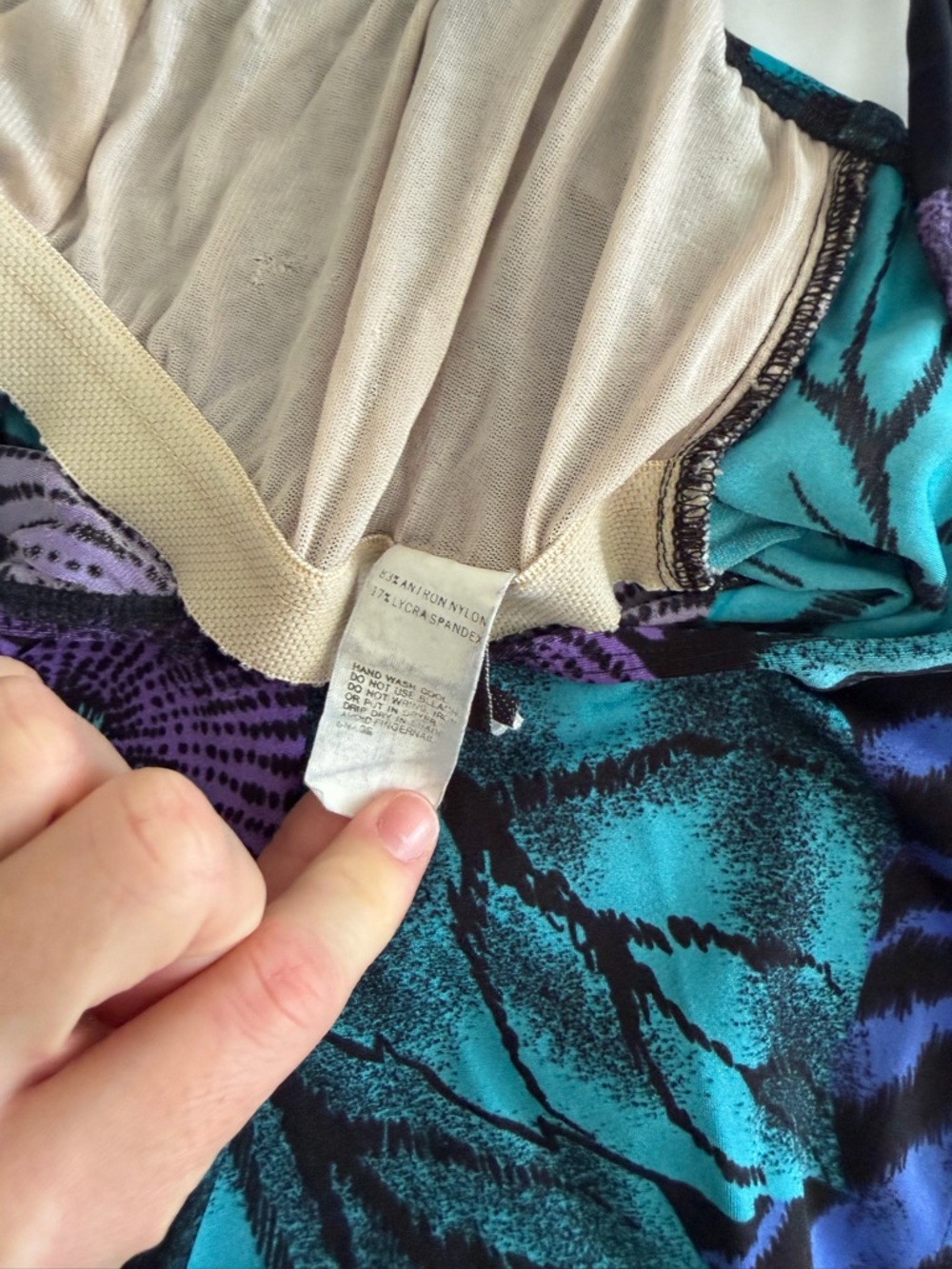 VTG 90s Jantzen Tiger Leopard Jungle Print One Piece Swim‎ Suit Small - Picture 15 of 15